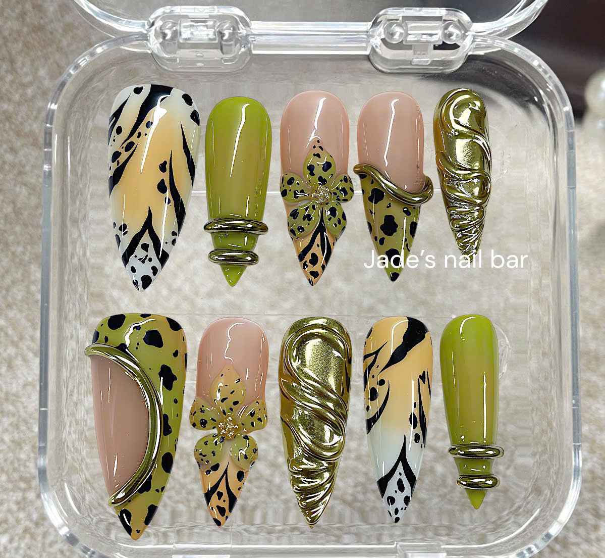 Fall Press on Nails Leopard Print Design - Luxe Safari Animal Nail Art