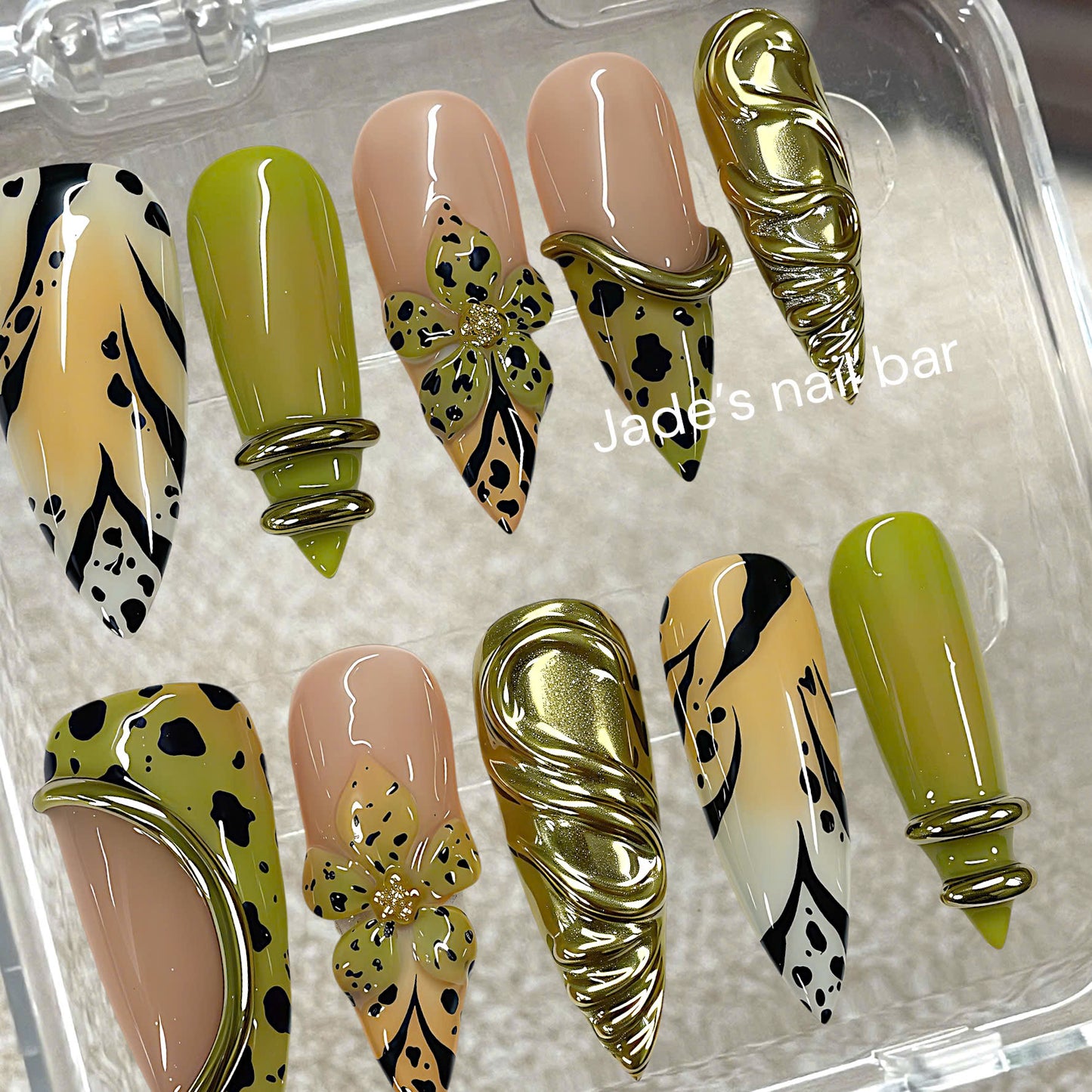 Fall Press on Nails Leopard Print Design - Luxe Safari Animal Nail Art
